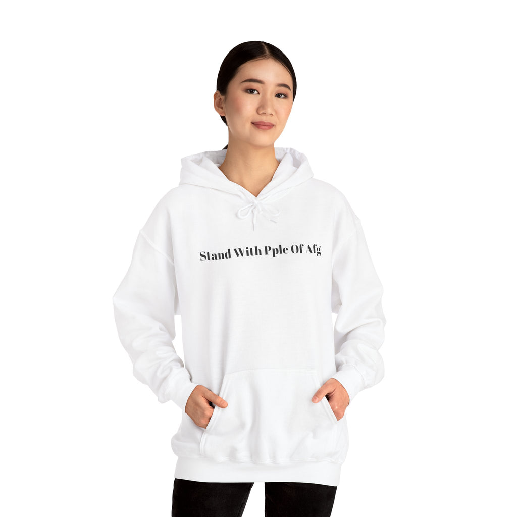 Solidarity Unisex Hooded Sweatshirt - Stand With People Of Af)g, Justice, Peace, Dignity, Activism, eco-friendly Wear, Comfortable hoodie