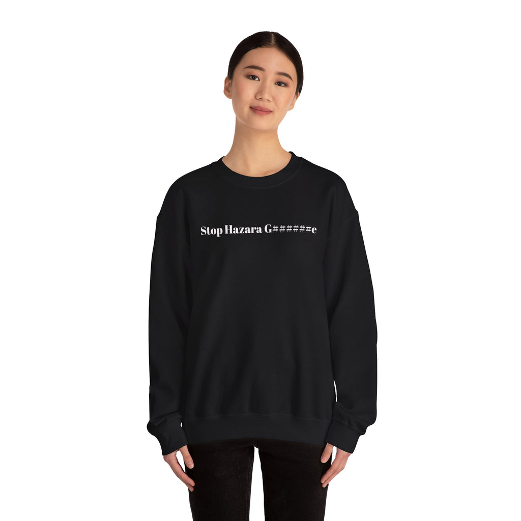 solidarity Unisex Heavy Blend™ Crewneck Sweatshirt - Stop Hazara G..e, Justice Peace Dignity, Casual Wear, Social Justice Apparel, Gift for Activists,