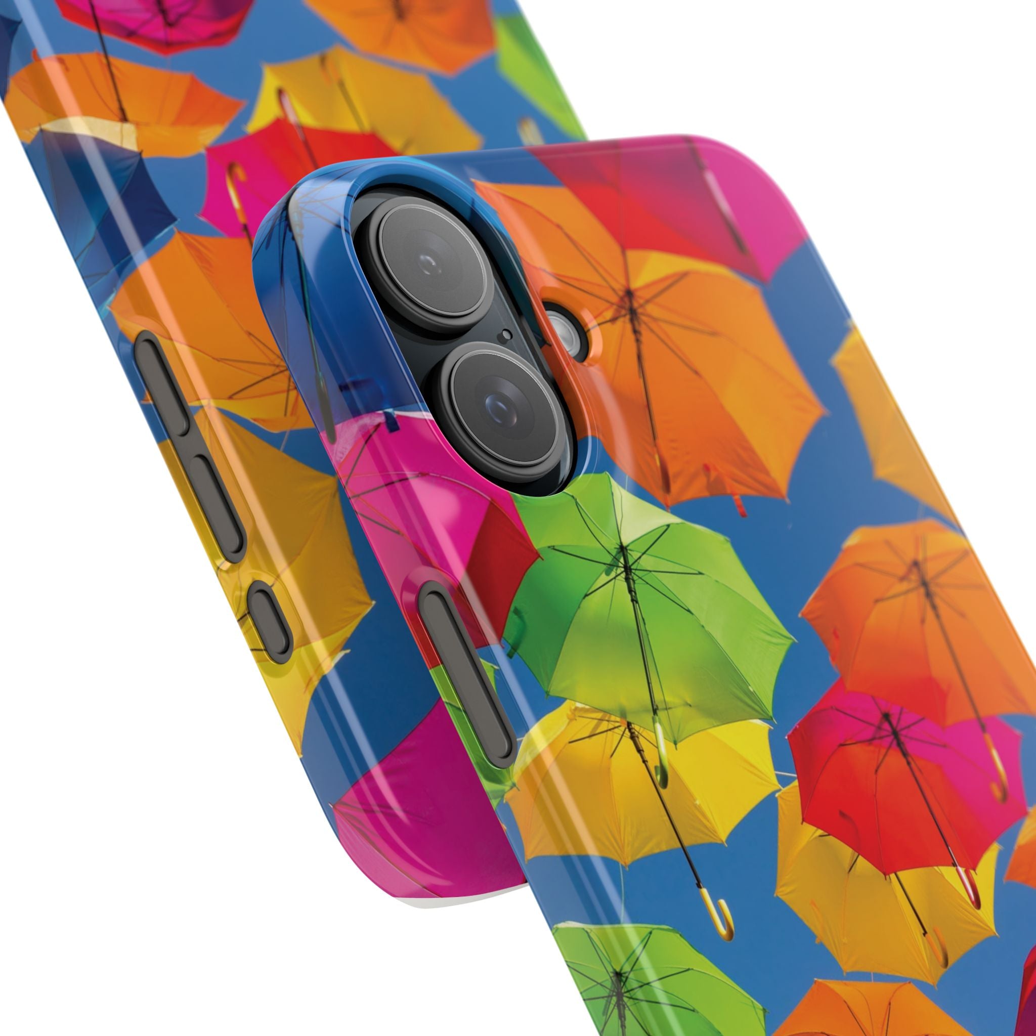 Vibrant Umbrella Phone Case, Colorful Slim Case, Fun Accessory, Gift for Sunshine Lovers, Protection for Your Phone