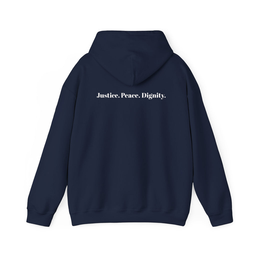 Solidarity Unisex Hooded Sweatshirt - Stand With People Of Af)g, Justice, Peace, Dignity, Activism, eco-friendly Wear, Comfortable hoodie