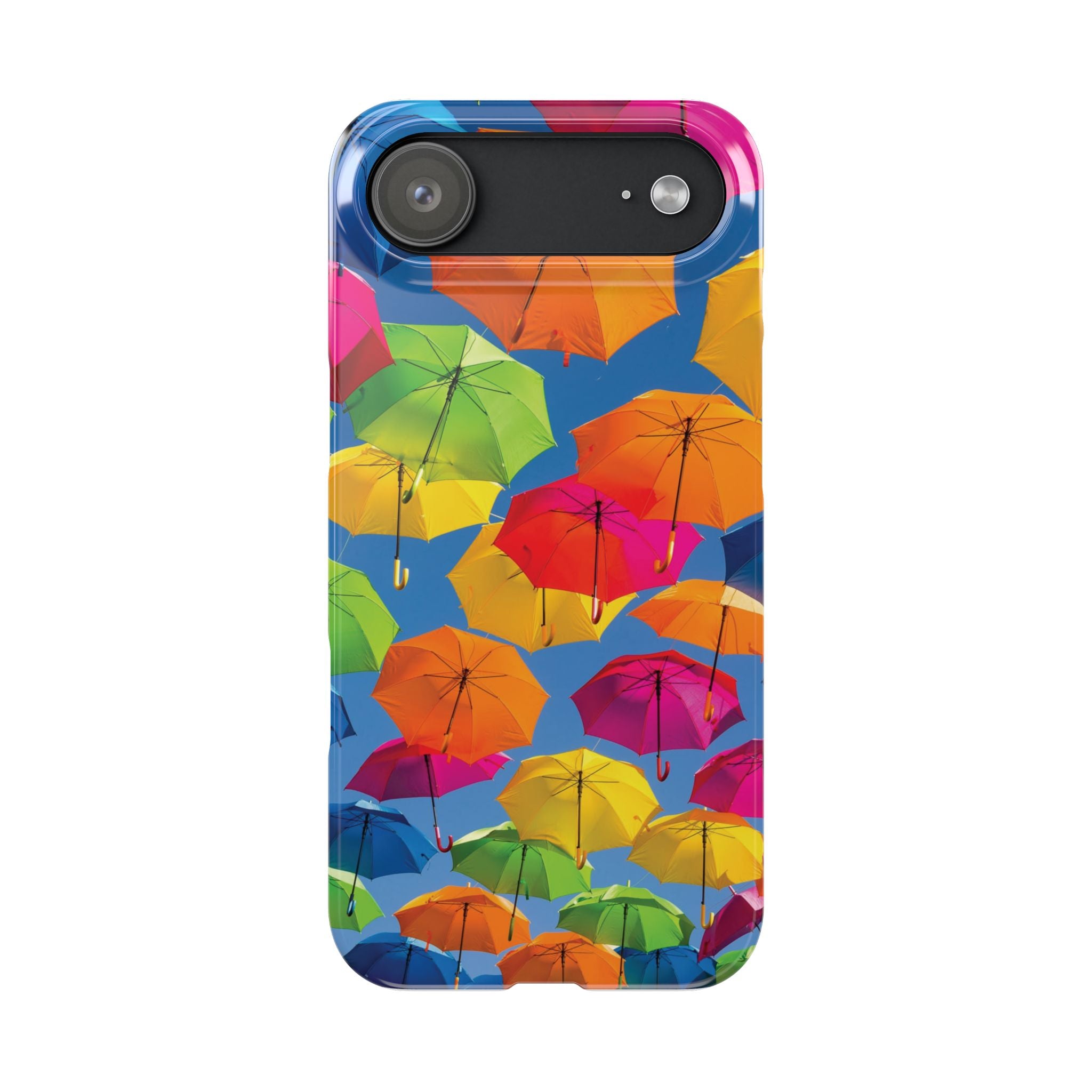 Vibrant Umbrella Phone Case, Colorful Slim Case, Fun Accessory, Gift for Sunshine Lovers, Protection for Your Phone