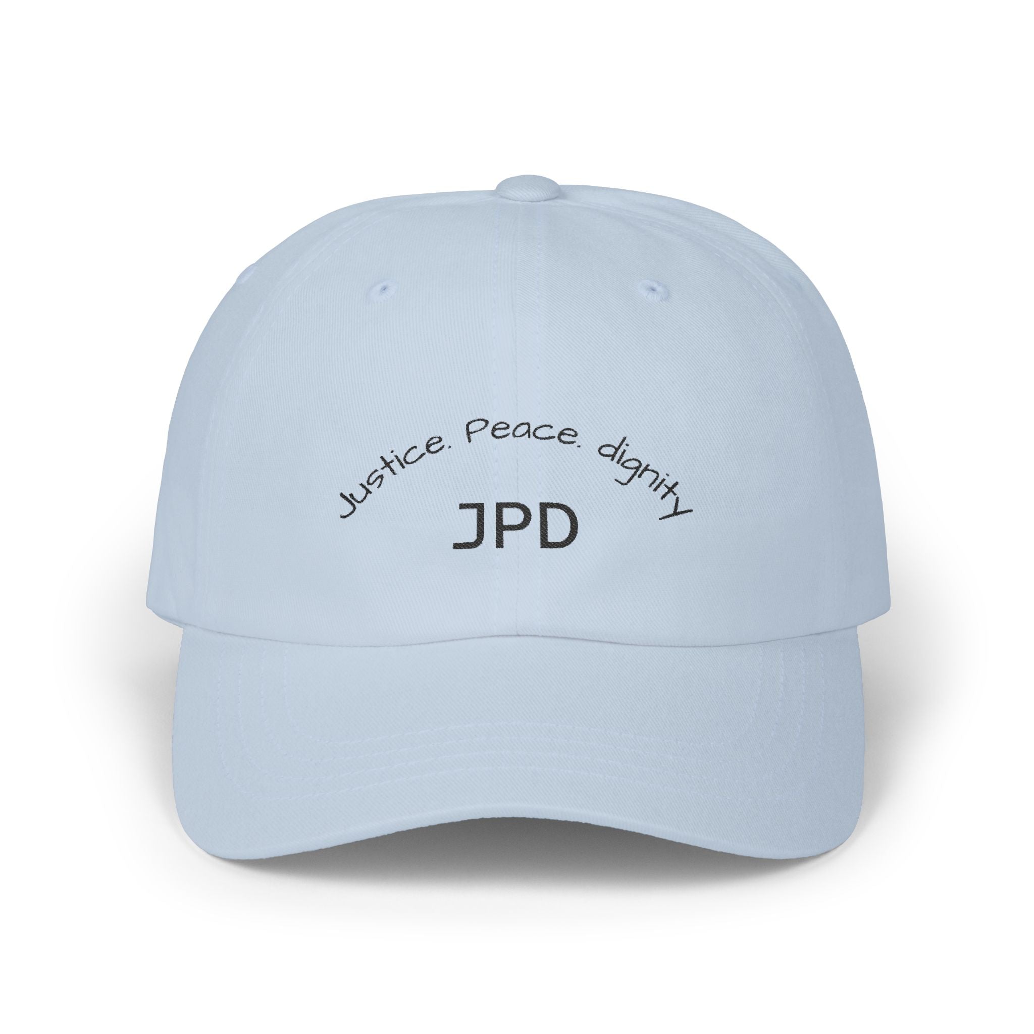 Justice Peace Dignity Dad Cap | Classic Adjustable Hat | Unisex Cap for Casual Outings, Gifts, Outdoor Activities