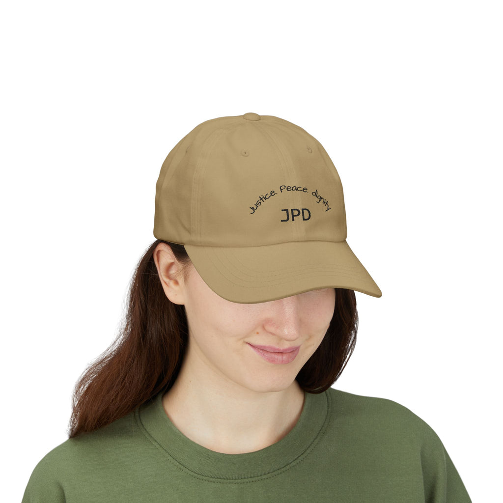 Justice Peace Dignity Dad Cap | Classic Adjustable Hat | Unisex Cap for Casual Outings, Gifts, Outdoor Activities