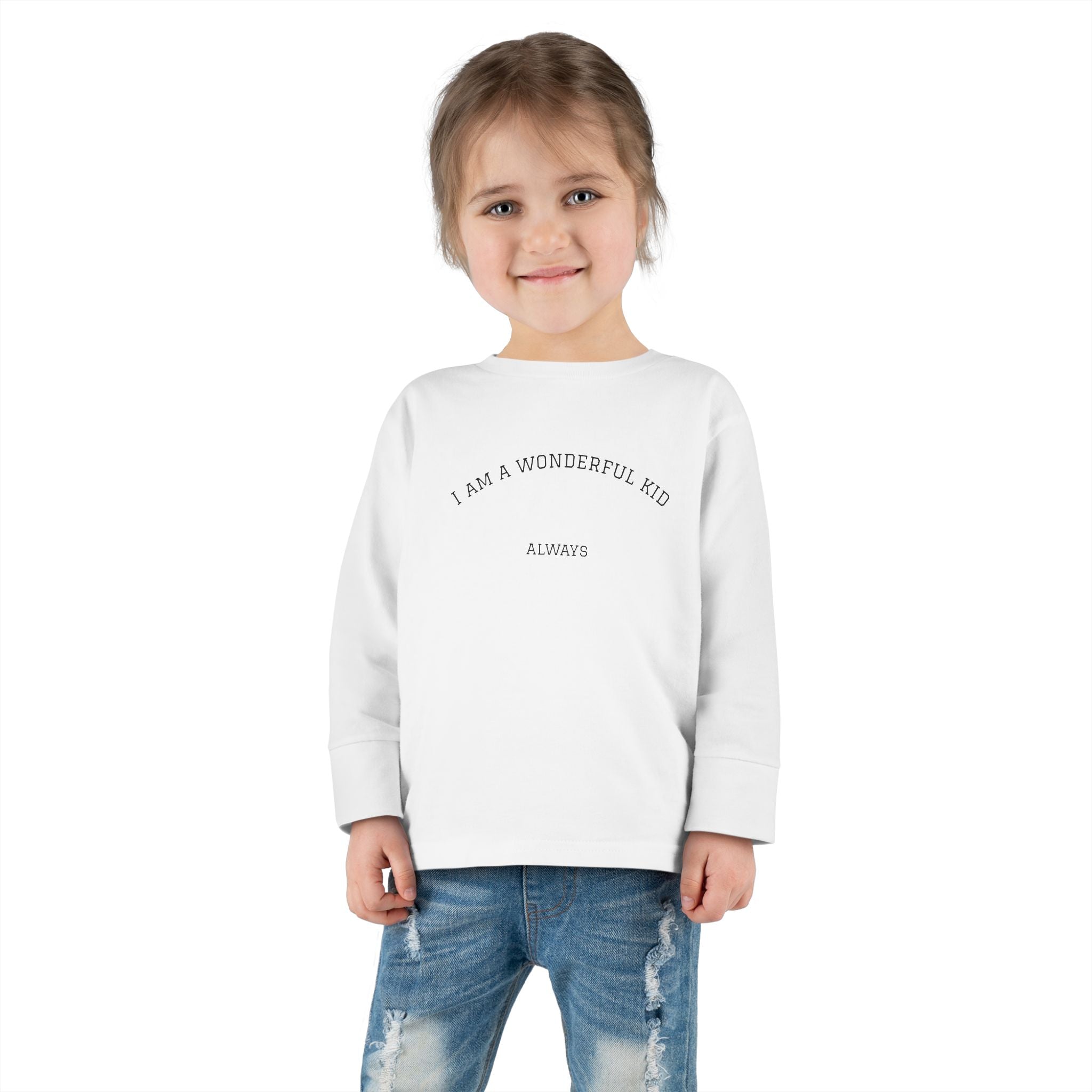 Cute Toddler Long Sleeve Tee for Everyday Wear, Perfect for Playtime, Birthday Gifts, Family Outings, and Holidays