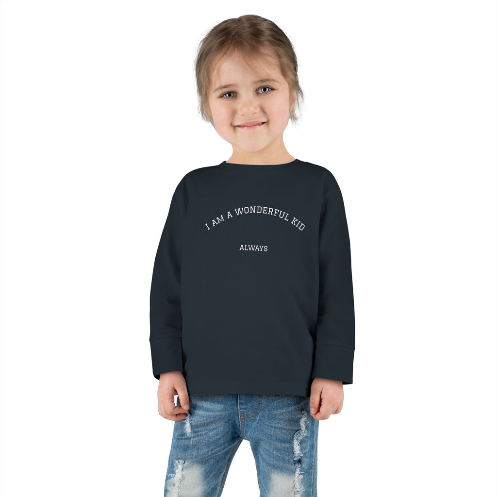 Cute Toddler Long Sleeve Tee for Everyday Wear, Perfect for Playtime, Birthday Gifts, Family Outings, and Holidays
