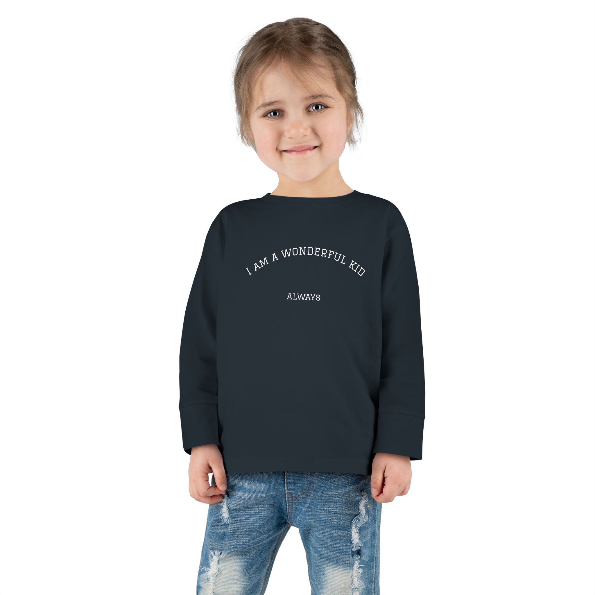 Cute Toddler Long Sleeve Tee for Everyday Wear, Perfect for Playtime, Birthday Gifts, Family Outings, and Holidays