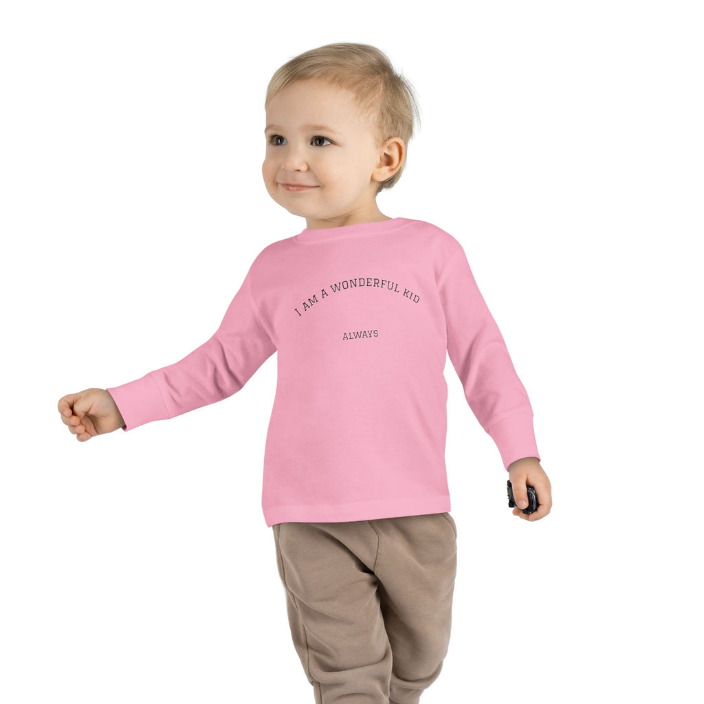 Cute Toddler Long Sleeve Tee for Everyday Wear, Perfect for Playtime, Birthday Gifts, Family Outings, and Holidays