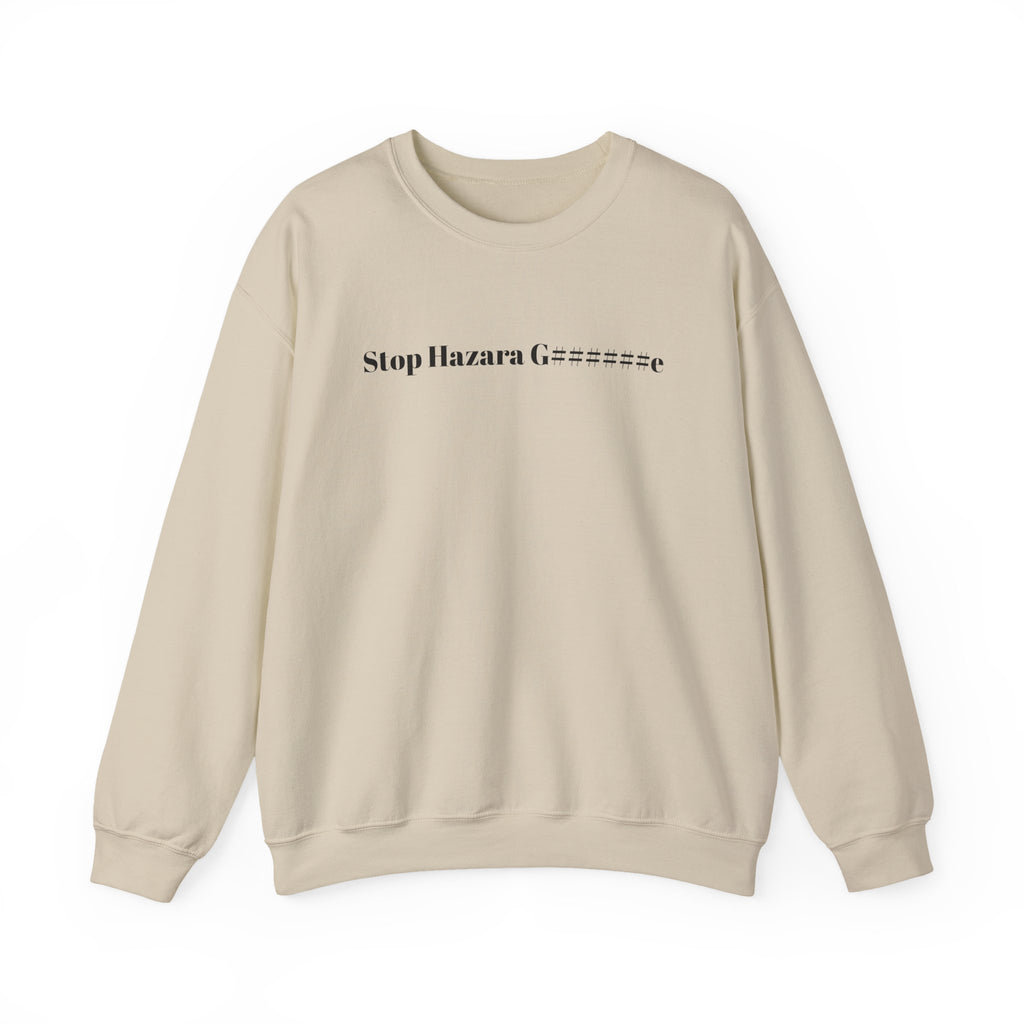 solidarity Unisex Heavy Blend™ Crewneck Sweatshirt - Stop Hazara G..e, Justice Peace Dignity, Casual Wear, Social Justice Apparel, Gift for Activists,