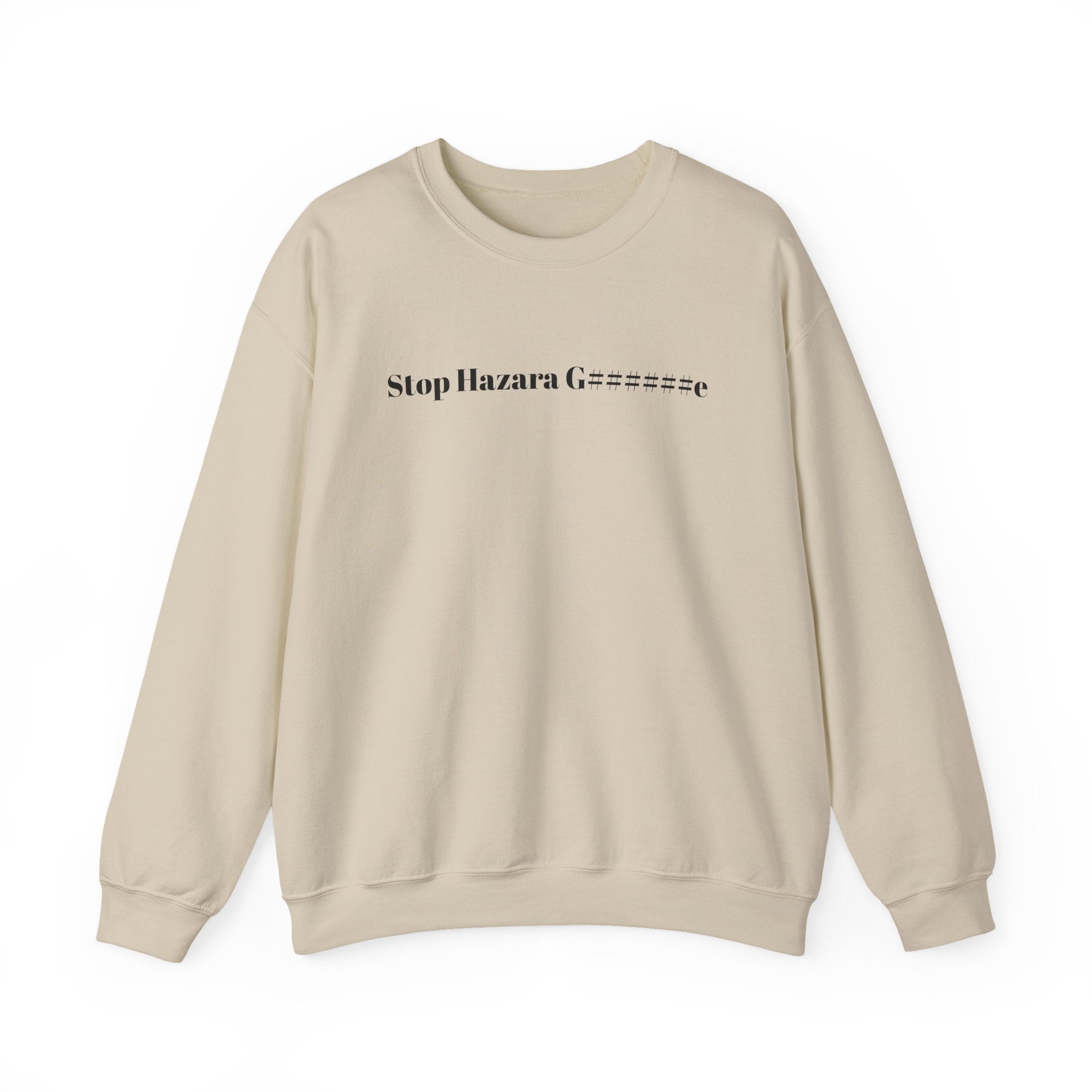 solidarity Unisex Heavy Blend™ Crewneck Sweatshirt - Stop Hazara G..e, Justice Peace Dignity, Casual Wear, Social Justice Apparel, Gift for Activists,
