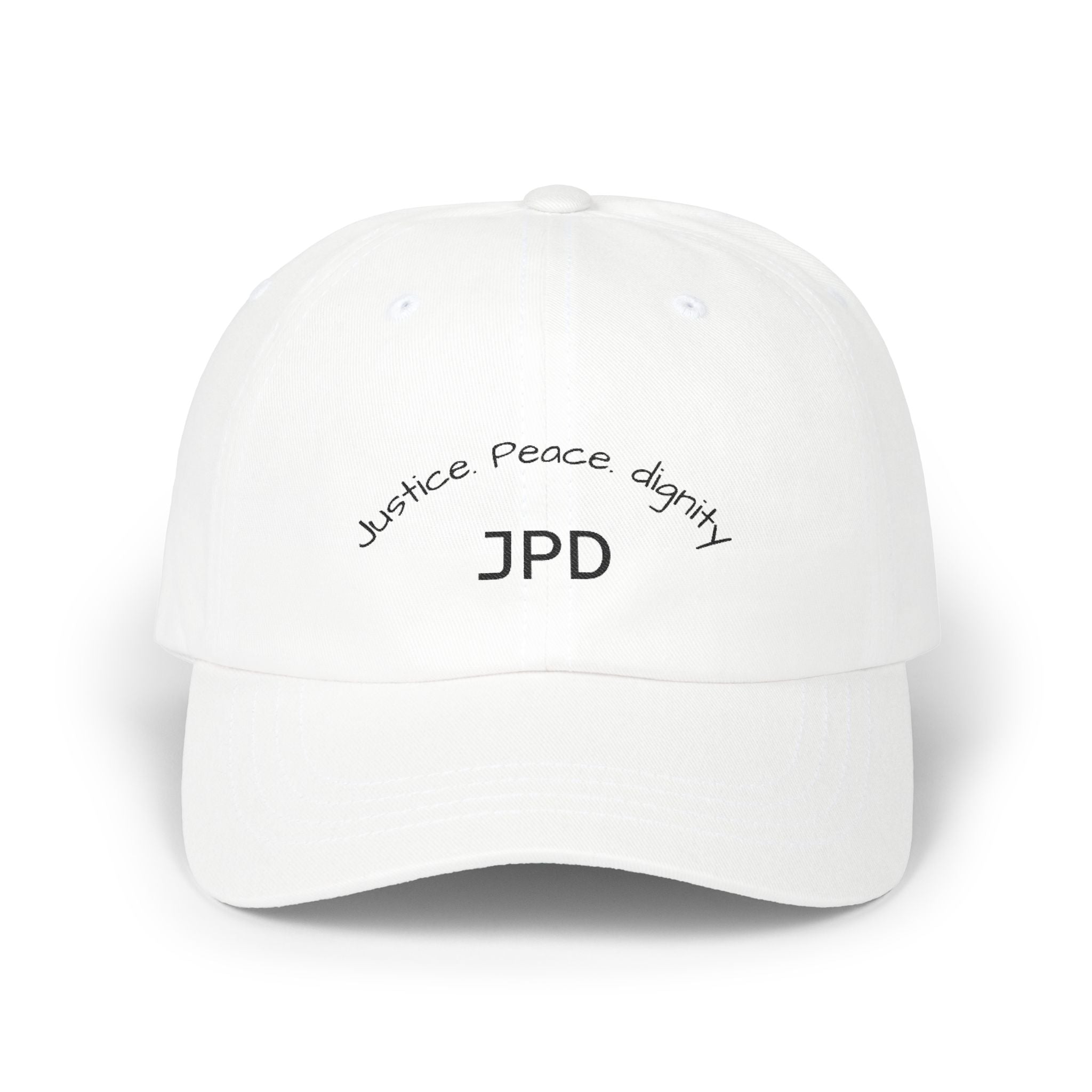 Justice Peace Dignity Dad Cap | Classic Adjustable Hat | Unisex Cap for Casual Outings, Gifts, Outdoor Activities