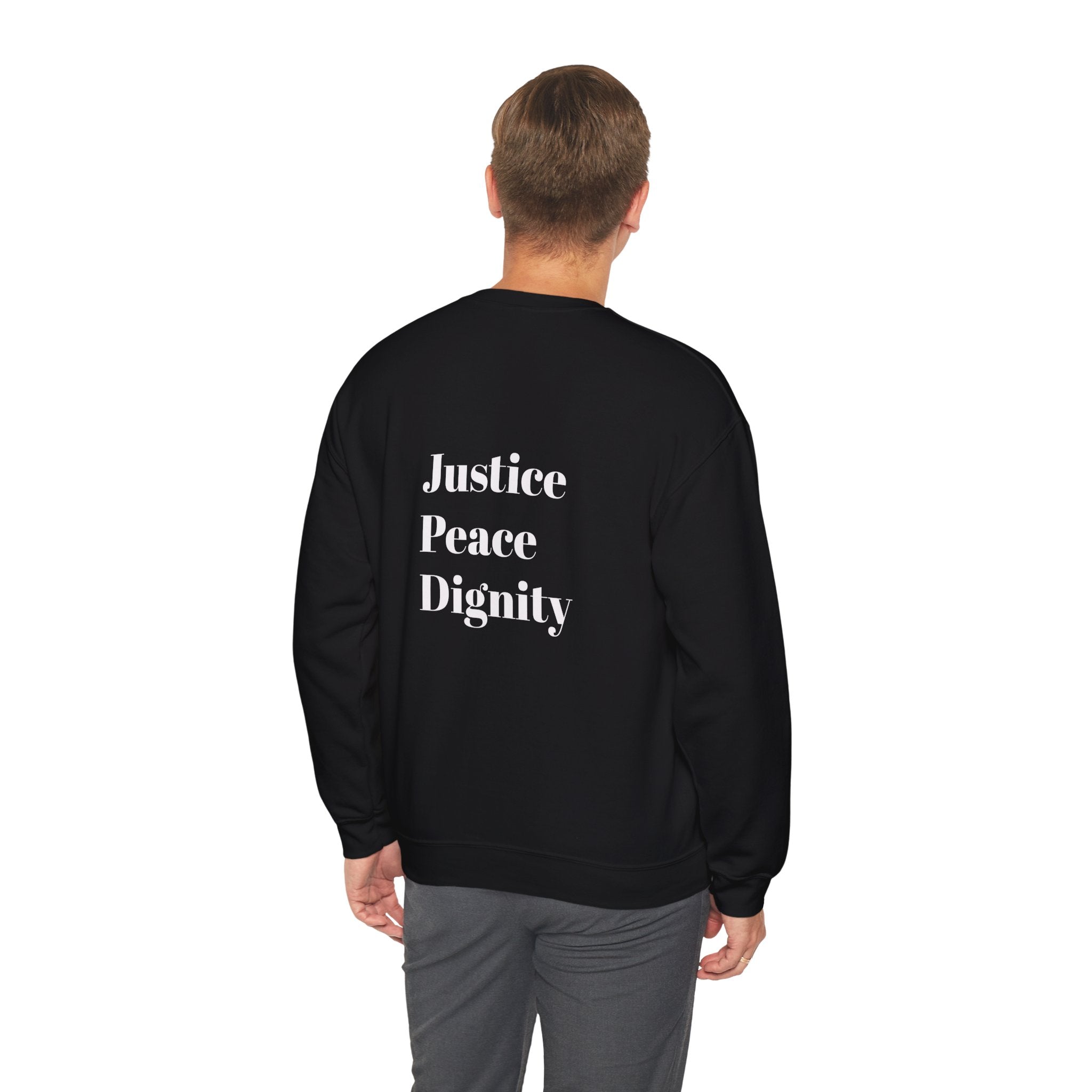solidarity Unisex Heavy Blend™ Crewneck Sweatshirt - Stop Hazara G..e, Justice Peace Dignity, Casual Wear, Social Justice Apparel, Gift for Activists,