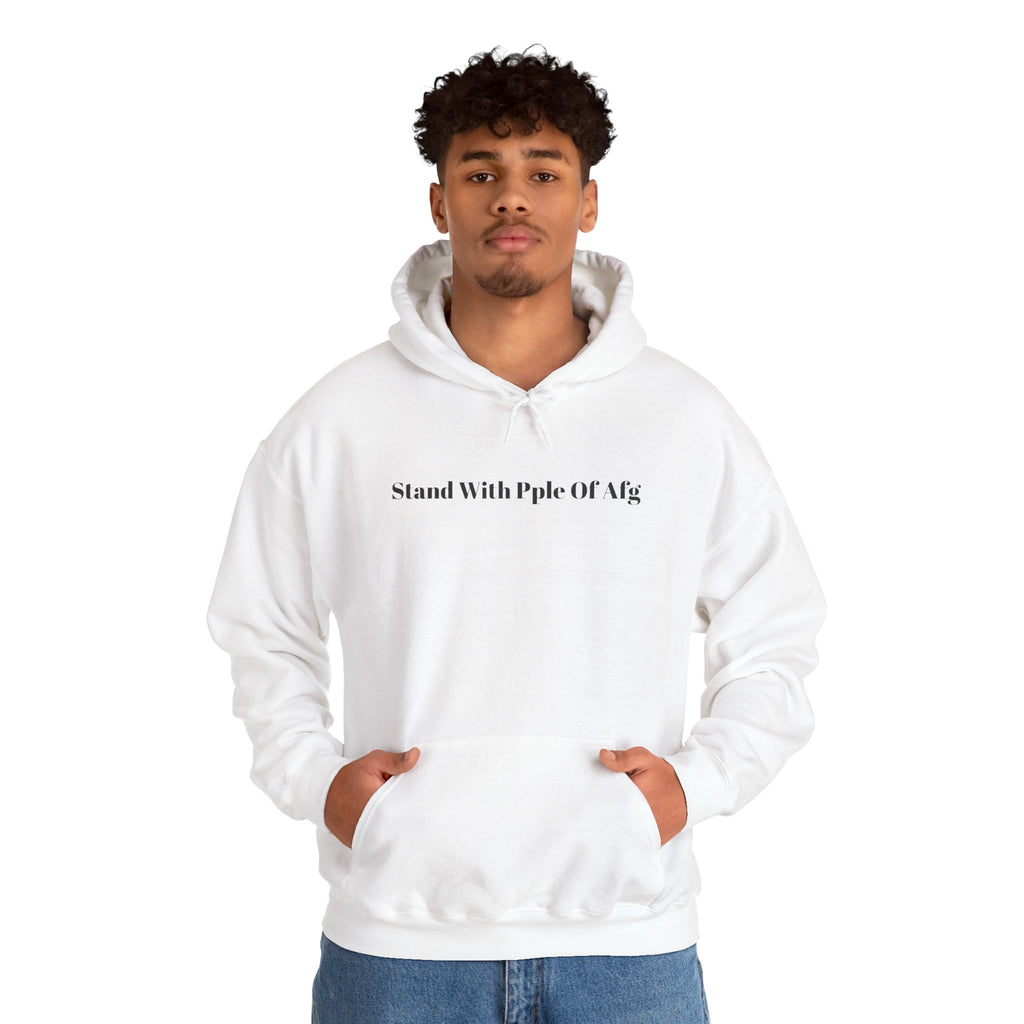 Solidarity Unisex Hooded Sweatshirt - Stand With People Of Af)g, Justice, Peace, Dignity, Activism, eco-friendly Wear, Comfortable hoodie