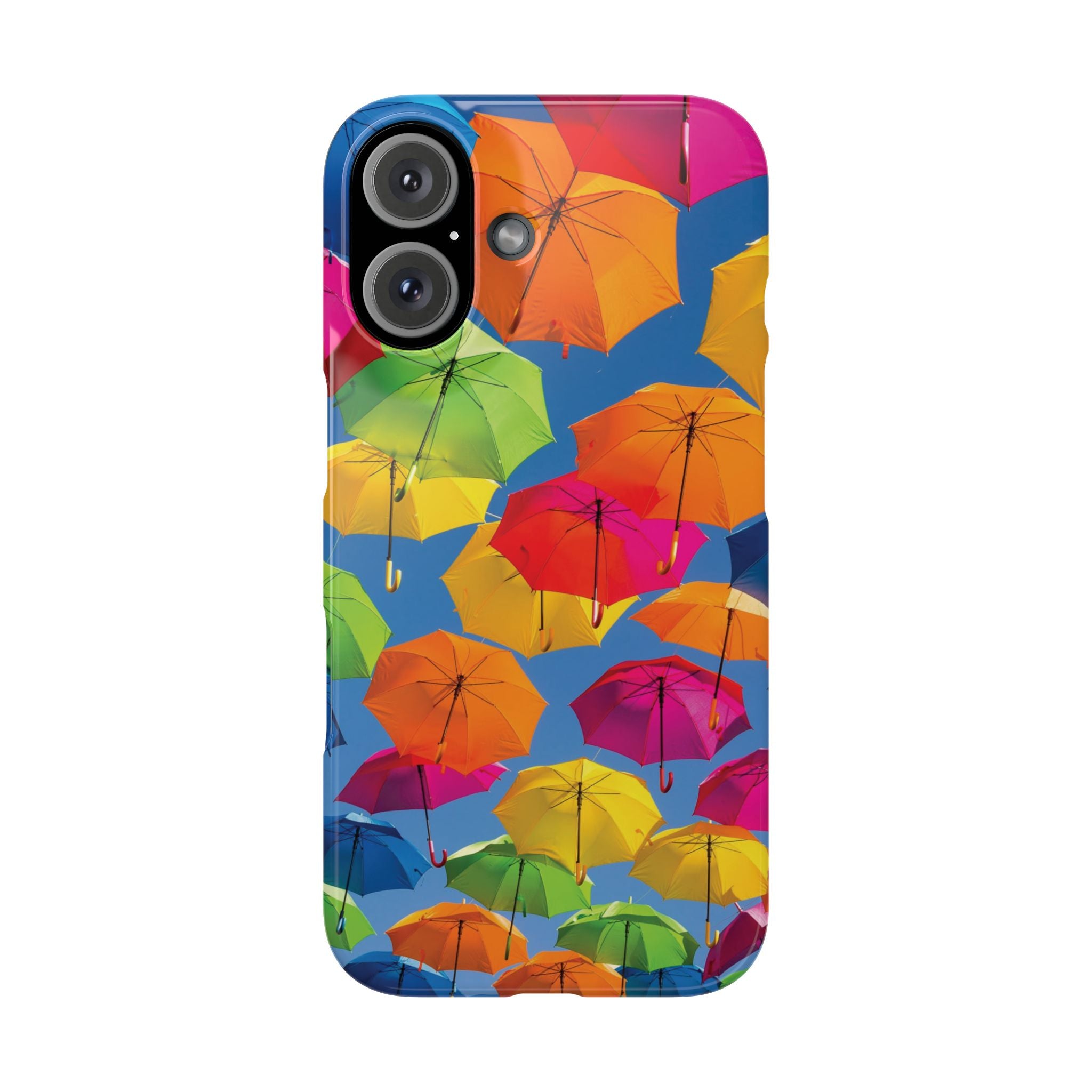 Vibrant Umbrella Phone Case, Colorful Slim Case, Fun Accessory, Gift for Sunshine Lovers, Protection for Your Phone
