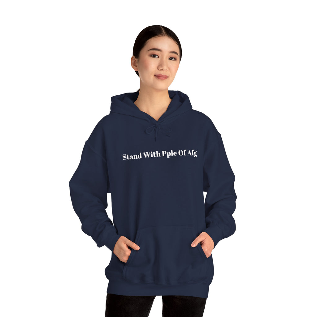 Solidarity Unisex Hooded Sweatshirt - Stand With People Of Af)g, Justice, Peace, Dignity, Activism, eco-friendly Wear, Comfortable hoodie