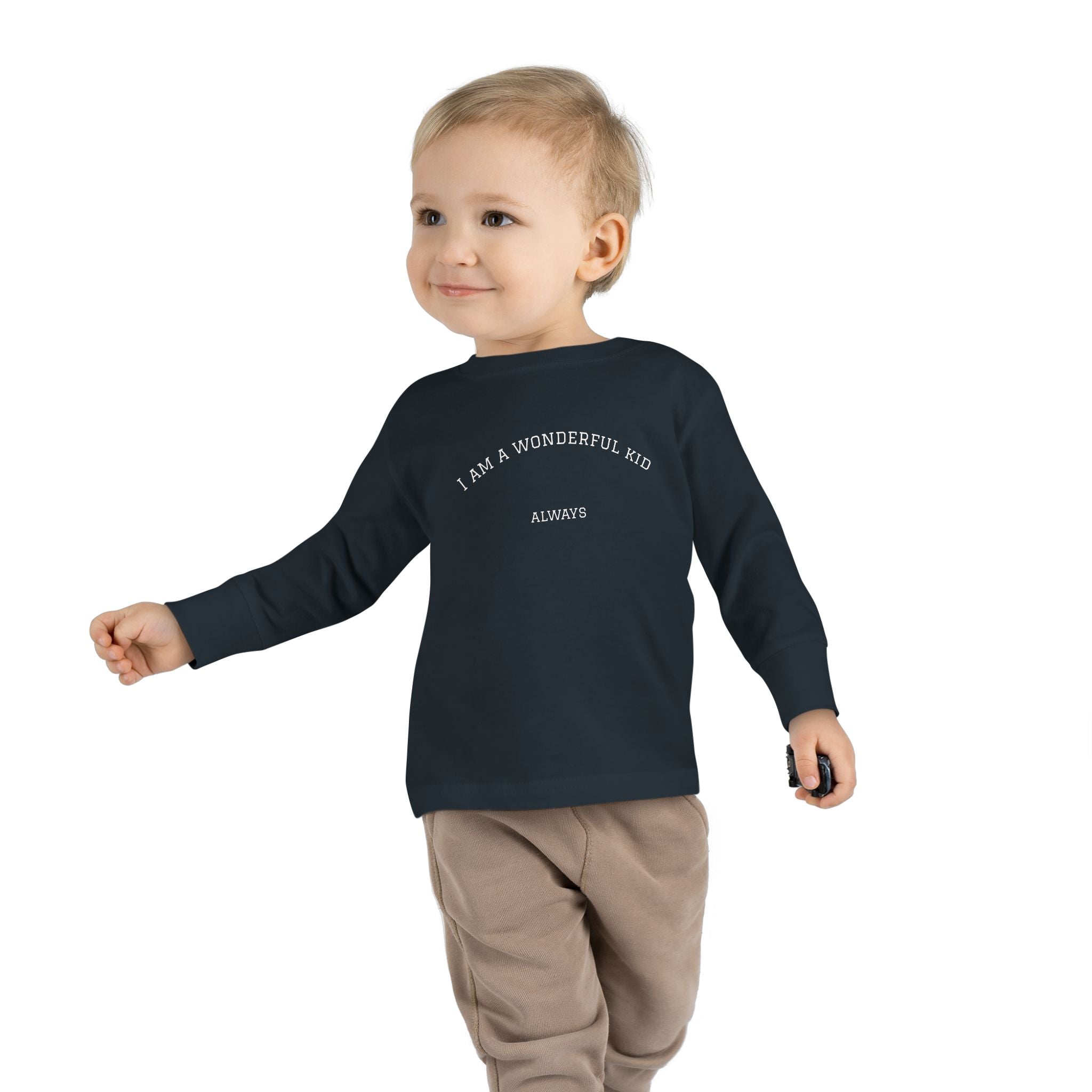 Cute Toddler Long Sleeve Tee for Everyday Wear, Perfect for Playtime, Birthday Gifts, Family Outings, and Holidays
