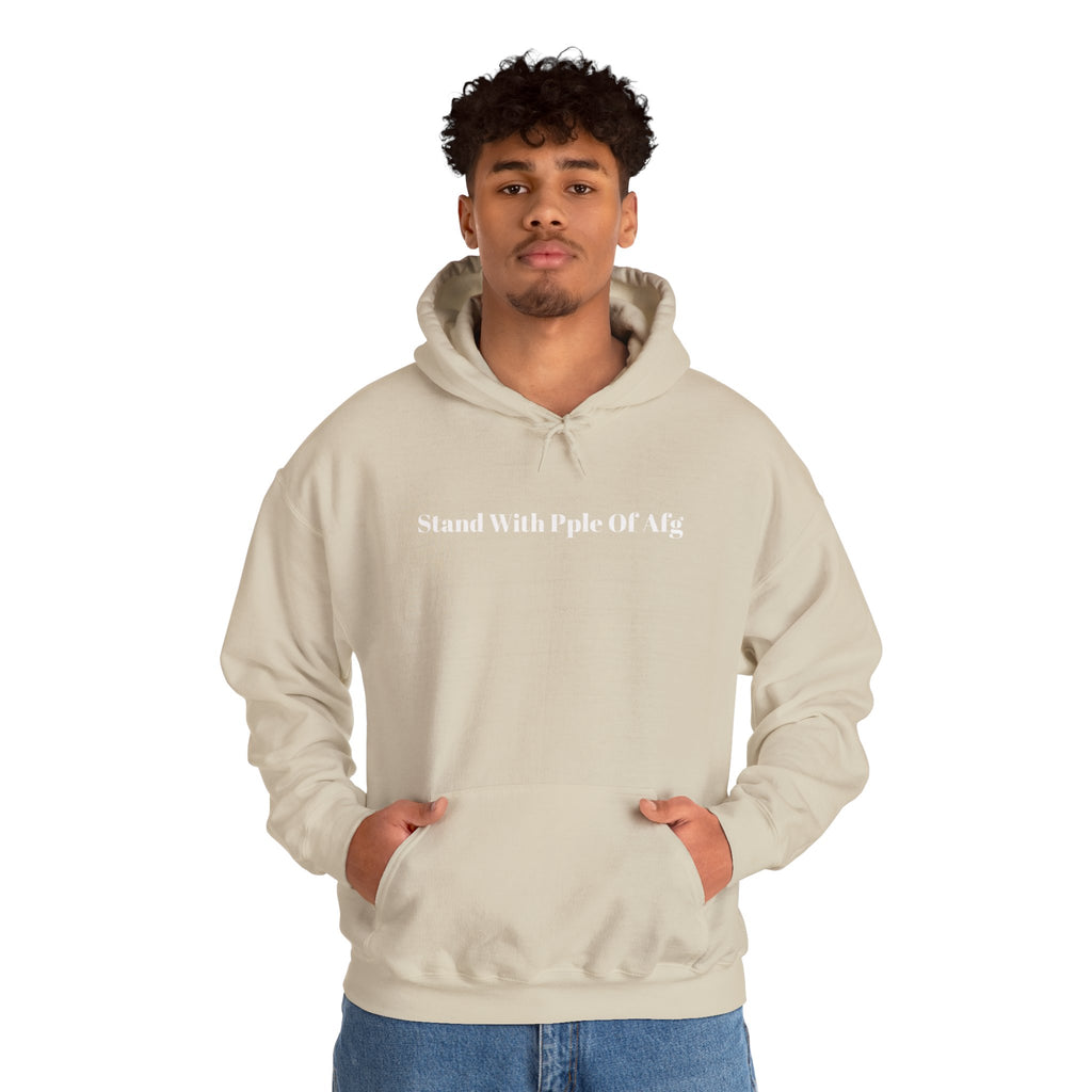 Solidarity Unisex Hooded Sweatshirt - Stand With People Of Af)g, Justice, Peace, Dignity, Activism, eco-friendly Wear, Comfortable hoodie