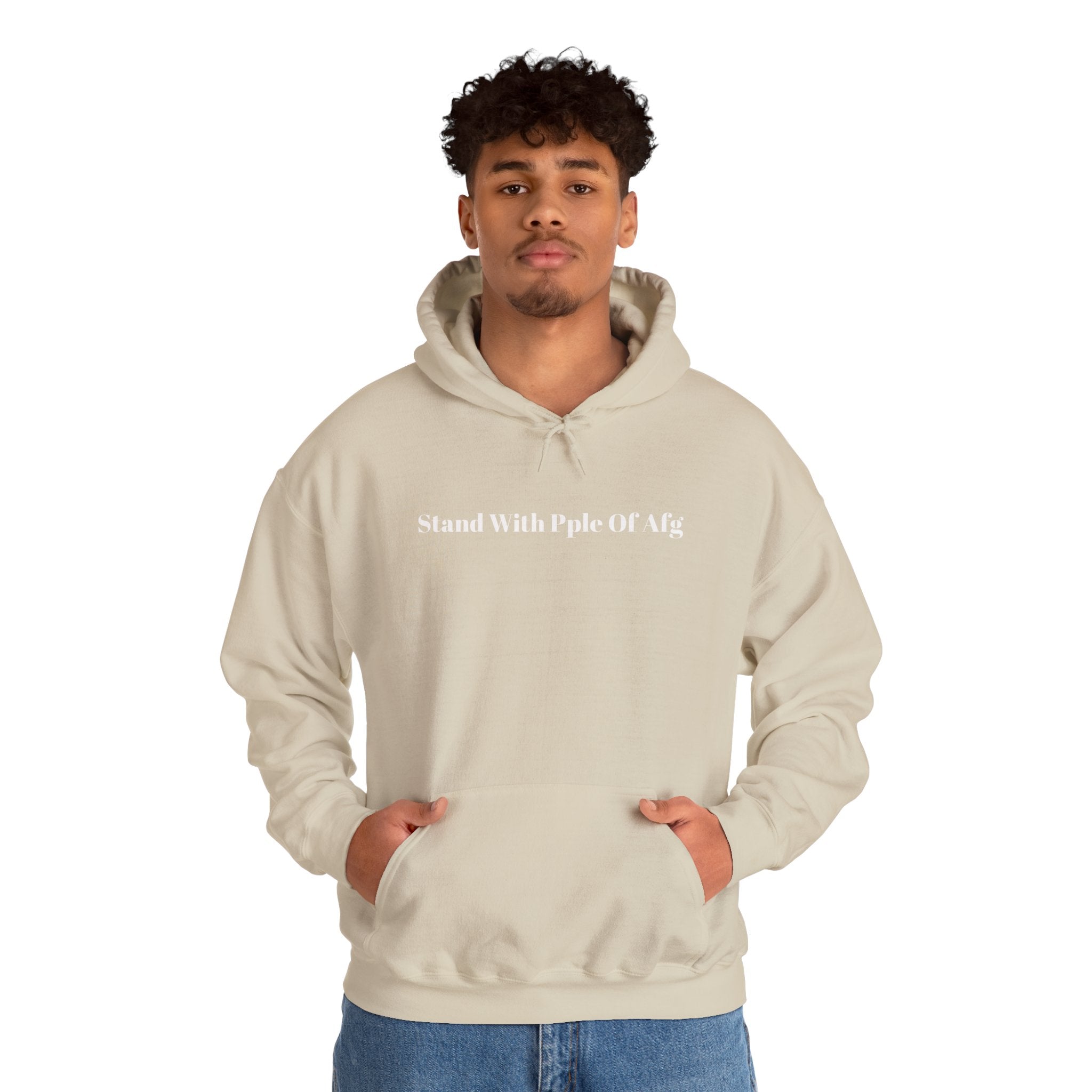 Solidarity Unisex Hooded Sweatshirt - Stand With People Of Af)g, Justice, Peace, Dignity, Activism, eco-friendly Wear, Comfortable hoodie