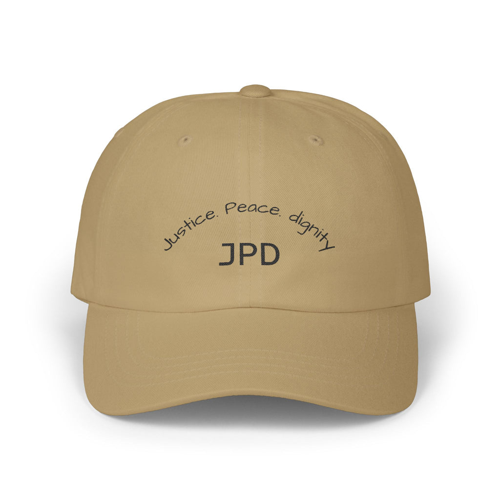 Justice Peace Dignity Dad Cap | Classic Adjustable Hat | Unisex Cap for Casual Outings, Gifts, Outdoor Activities