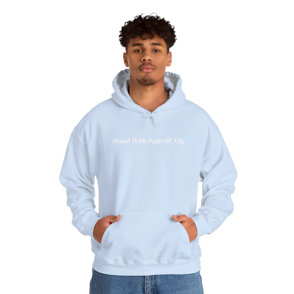 Solidarity Unisex Hooded Sweatshirt - Stand With People Of Af)g, Justice, Peace, Dignity, Activism, eco-friendly Wear, Comfortable hoodie