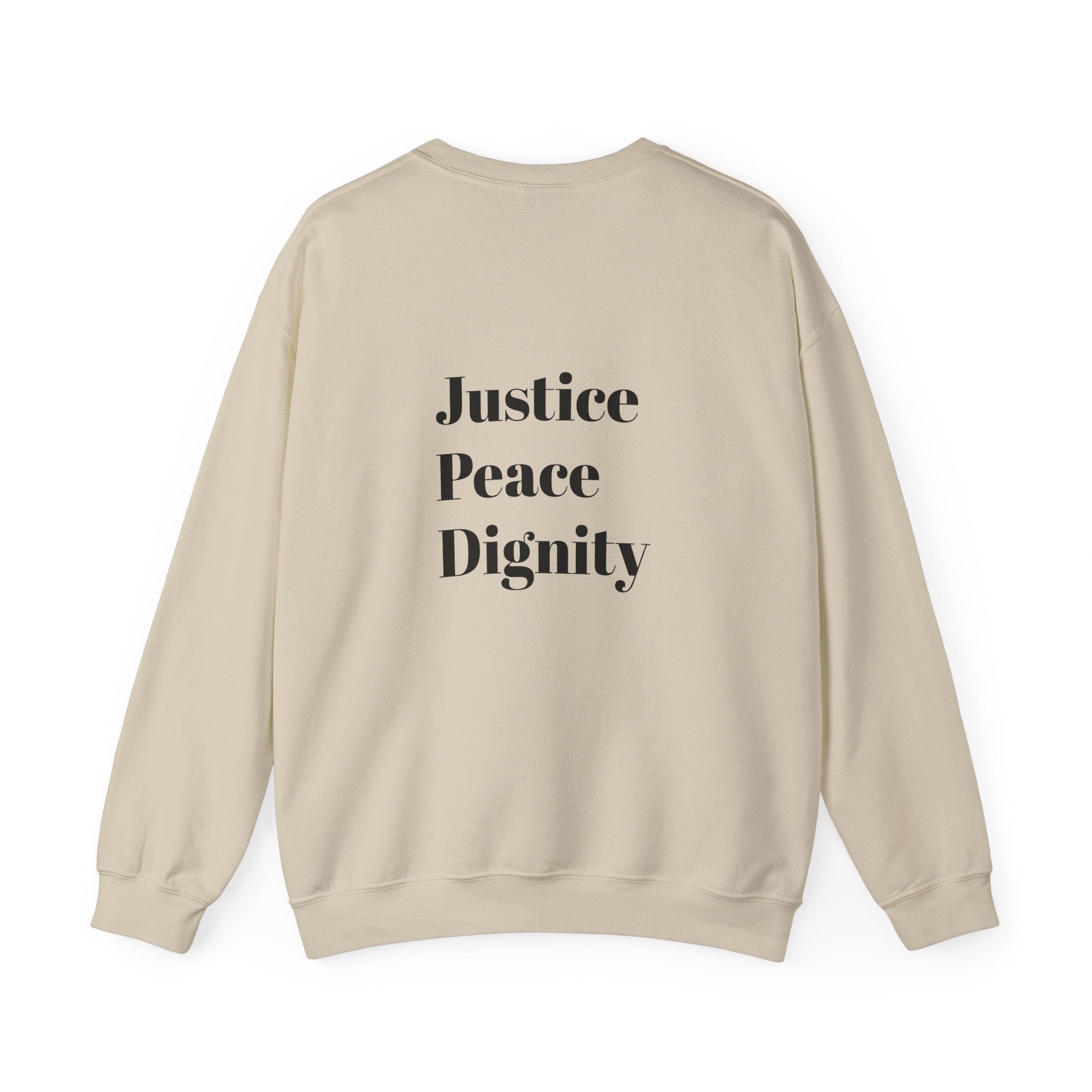 solidarity Unisex Heavy Blend™ Crewneck Sweatshirt - Stop Hazara G..e, Justice Peace Dignity, Casual Wear, Social Justice Apparel, Gift for Activists,