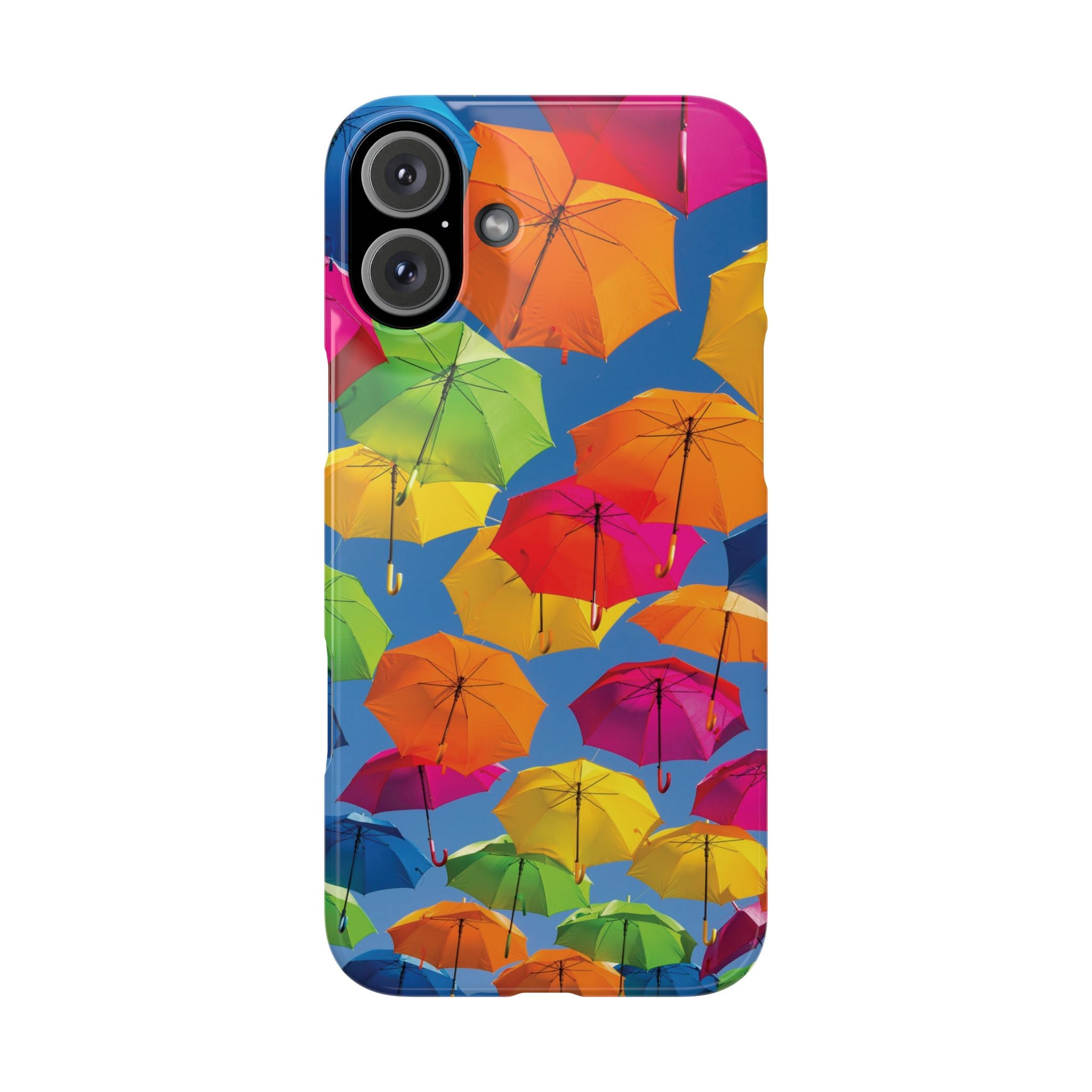 Vibrant Umbrella Phone Case, Colorful Slim Case, Fun Accessory, Gift for Sunshine Lovers, Protection for Your Phone