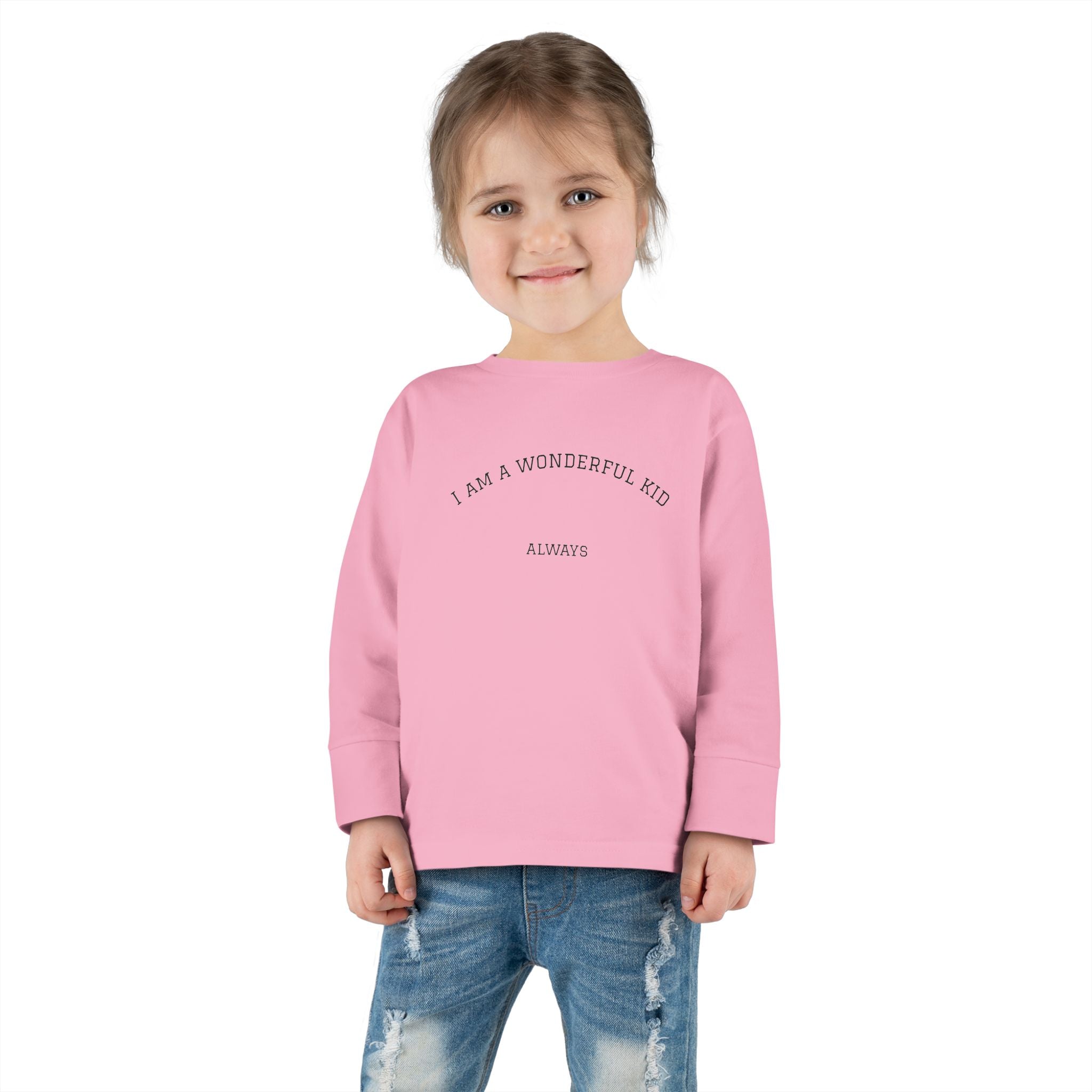 Cute Toddler Long Sleeve Tee for Everyday Wear, Perfect for Playtime, Birthday Gifts, Family Outings, and Holidays