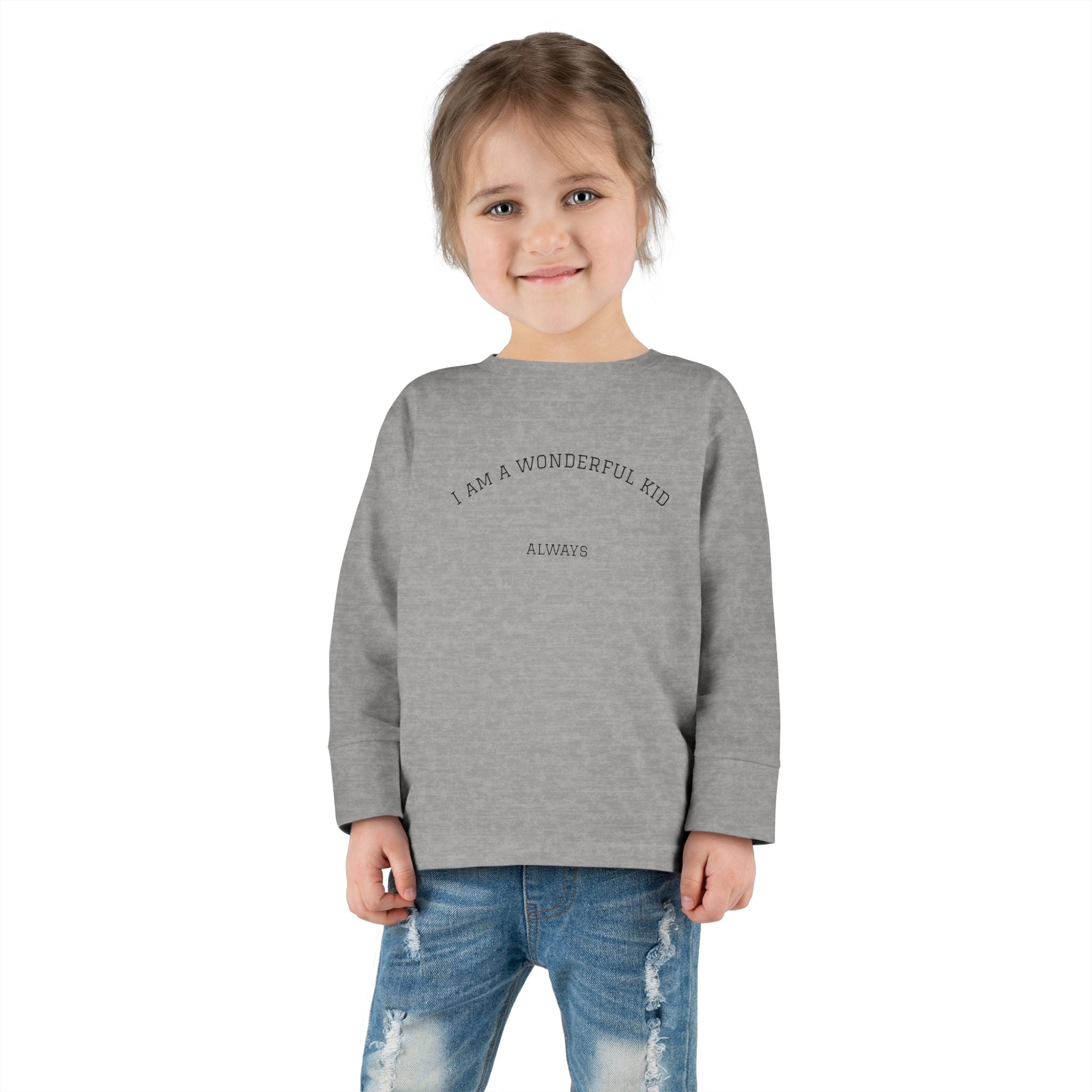 Cute Toddler Long Sleeve Tee for Everyday Wear, Perfect for Playtime, Birthday Gifts, Family Outings, and Holidays