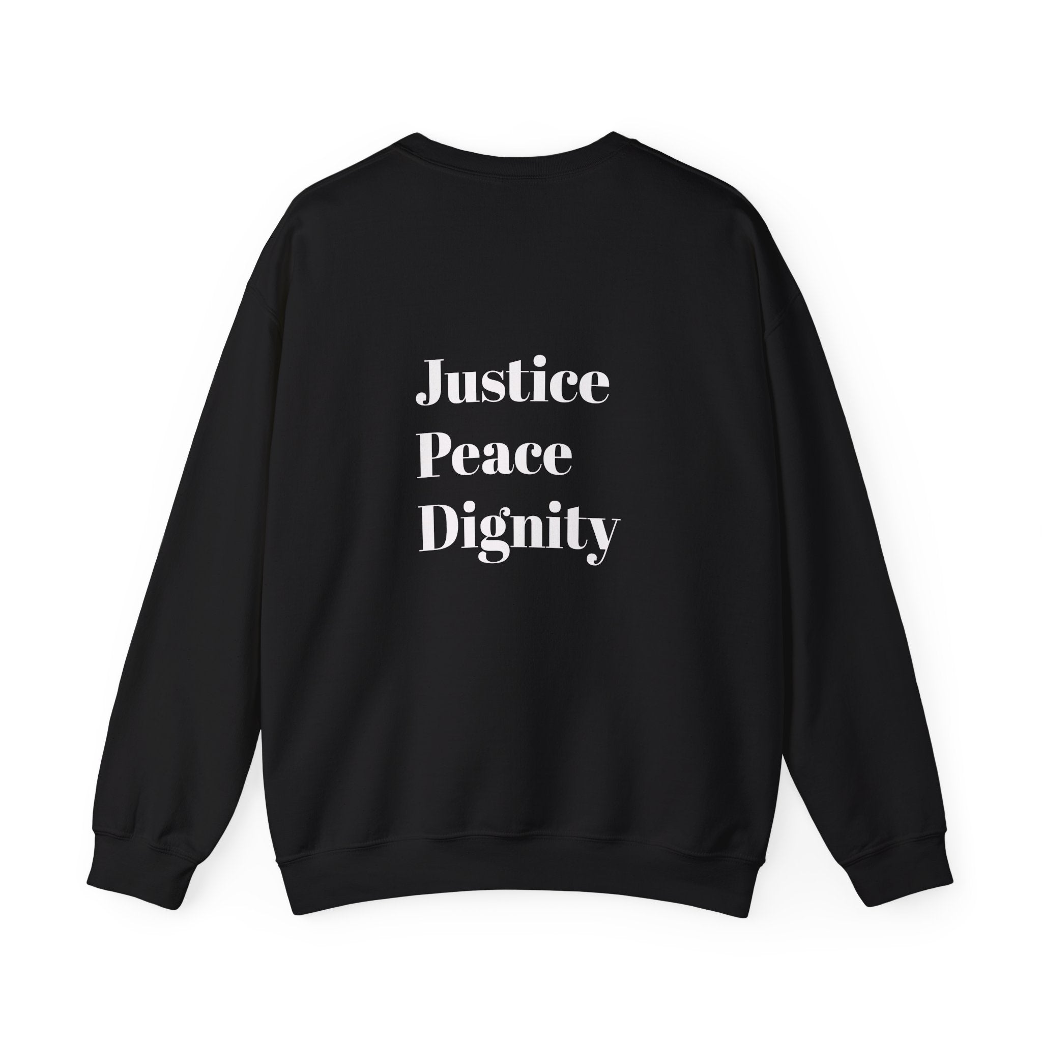 solidarity Unisex Heavy Blend™ Crewneck Sweatshirt - Stop Hazara G..e, Justice Peace Dignity, Casual Wear, Social Justice Apparel, Gift for Activists,