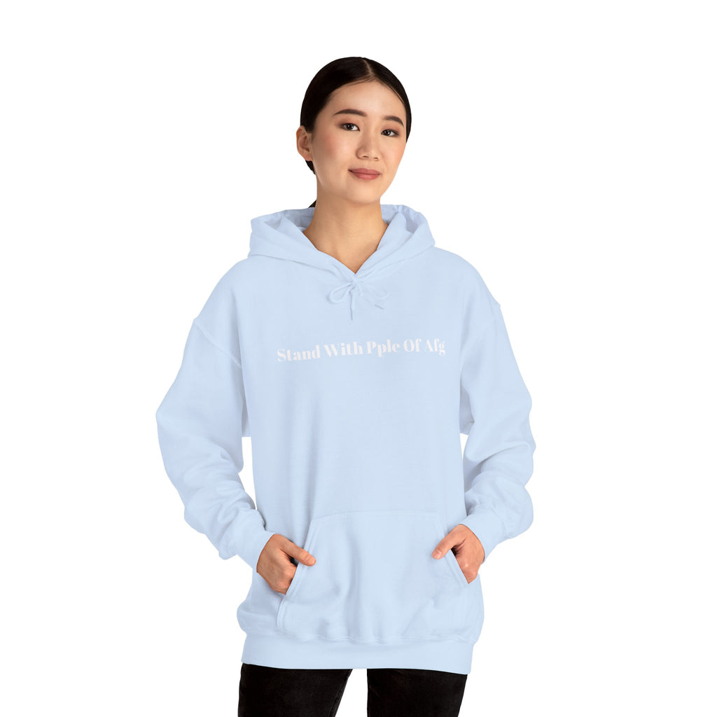 Solidarity Unisex Hooded Sweatshirt - Stand With People Of Af)g, Justice, Peace, Dignity, Activism, eco-friendly Wear, Comfortable hoodie