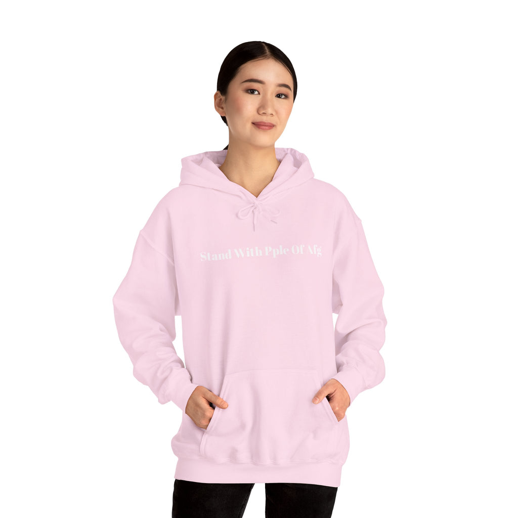 Solidarity Unisex Hooded Sweatshirt - Stand With People Of Af)g, Justice, Peace, Dignity, Activism, eco-friendly Wear, Comfortable hoodie